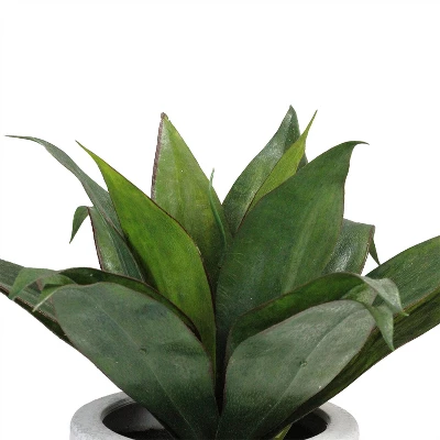 Northlight 13" Agave Artificial Potted Plant - Green 3 Northlight 13" Agave Artificial Potted Plant - Green - Image 3