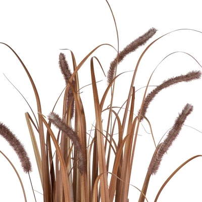 Northlight 40" Potted Brown Artificial Onion Grass Plant 2 Northlight 40" Potted Brown Artificial Onion Grass Plant - Image 2