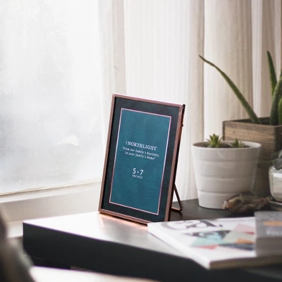 Northlight 7.25" Classical Rectangular 5" X 7" Photo Picture Frame With Easel Back - Rose Gold 1 Northlight 7.25" Classical Rectangular 5" X 7" Photo Picture Frame With Easel Back - Rose Gold