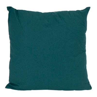 Northlight 17" Square Tropical Leaf Canvas Indoor Throw Pillow - Teal Green 3 Northlight 17" Square Tropical Leaf Canvas Indoor Throw Pillow - Teal Green - Image 3