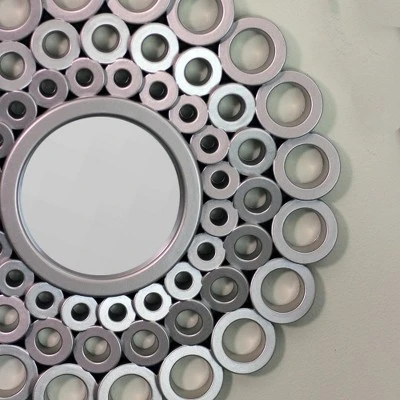 Northlight Set Of 3 Round Gray Cascading Angular Orbs Mirrors 10" 2 Northlight Set Of 3 Round Gray Cascading Angular Orbs Mirrors 10" - Image 2