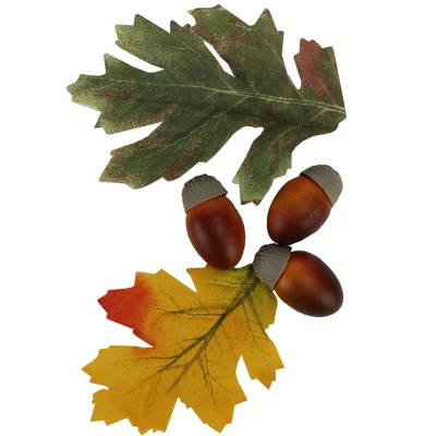 Northlight 10-Piece Fall Harvest Artificial Acorns And Maple Leaves Decoration Set 1 Northlight 10-Piece Fall Harvest Artificial Acorns And Maple Leaves Decoration Set
