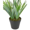 Northlight 13" Two-Tone Grass Artificial Potted Plant - Green/White