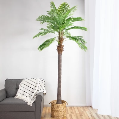 Northlight 8' Unlit Artificial Potted Phoenix Palm Tree 1 Northlight 8' Unlit Artificial Potted Phoenix Palm Tree