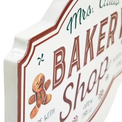 Northlight 18" Mrs. Claus' Bakery Shop Metal Christmas Wall Sign 6 Northlight 18" Mrs. Claus' Bakery Shop Metal Christmas Wall Sign - Image 6