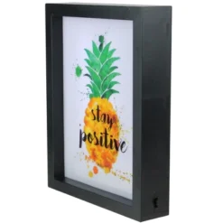 Northlight Décor Sales 34 Northlight 9” LED Lighted 'Stay Positive' Pineapple Framed Light Box