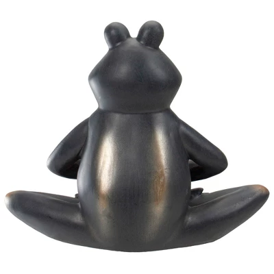 Northlight 11" Yoga Frog In Sukhasana Position Outdoor Garden Statue 3 Northlight 11" Yoga Frog In Sukhasana Position Outdoor Garden Statue - Image 3