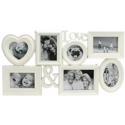 Northlight 26.5" White Multi-Sized Love Collage Picture Frame Wall Decor 2 Northlight 26.5" White Multi-Sized Love Collage Picture Frame Wall Decor - Image 2
