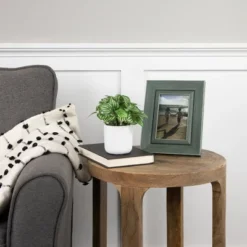 Northlight 6.5" Artificial Watermelon Peperomia Plant In White Pot