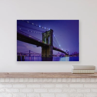 Northlight LED Lighted Famous New York City Brooklyn Bridge Canvas Wall Art 15.75" X 23.5" 1 Northlight LED Lighted Famous New York City Brooklyn Bridge Canvas Wall Art 15.75" X 23.5"