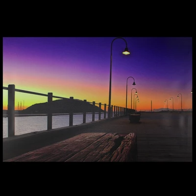 Northlight LED Lighted Sunset Boardwalk Scene Canvas Wall Art 15.75" X 23.5" 1 Northlight LED Lighted Sunset Boardwalk Scene Canvas Wall Art 15.75" X 23.5"