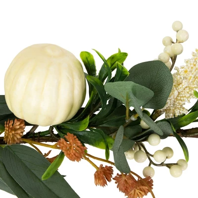 Northlight 5' X 6" Green Gourds And Foliage Artificial Fall Harvest Garland - Unlit 6 Northlight 5' X 6" Green Gourds And Foliage Artificial Fall Harvest Garland - Unlit - Image 6