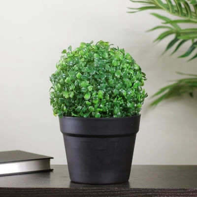 Northlight 12" Potted Artificial Boxwood Spring Plant 1 Northlight 12" Potted Artificial Boxwood Spring Plant