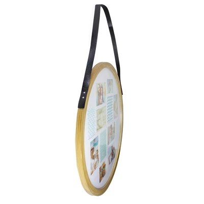 Northlight 28" Wooden Finish Round Collage With 12 Slots For Photos Wall Decor 2 Northlight 28" Wooden Finish Round Collage With 12 Slots For Photos Wall Decor - Image 2