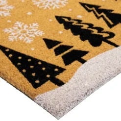 Northlight Trees And Snowflakes Natural Coir Christmas Outdoor Doormat 18" X 30" -Northlight Décor Sales GUEST cb08a43d 6499 480e afcd 5c3e2ee8831f