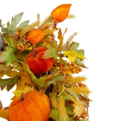 Northlight Velvet Pumpkins And Wheat Artificial Fall Harvest Wreath - 24-Inch, Unlit -Northlight Décor Sales GUEST cf0a84fd ac03 4d0f ac32 78ede52cfd85