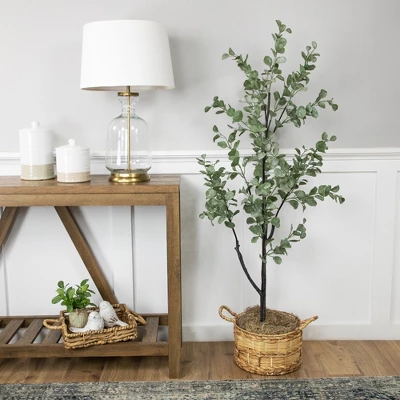 Northlight Real Touch™ Artificial Eucalyptus Tree In Black Pot 53" 1 Northlight Real Touch™ Artificial Eucalyptus Tree In Black Pot 53"