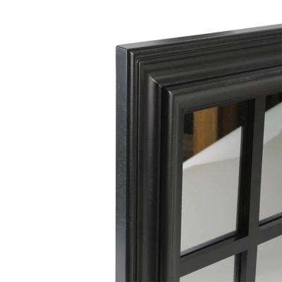 Northlight 17" Black Contemporary Square Windowpane Wall Mirror 2 Northlight 17" Black Contemporary Square Windowpane Wall Mirror - Image 2