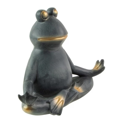 Northlight 12.25" Frog In Lotus Yoga Position Garden Statue 2 Northlight 12.25" Frog In Lotus Yoga Position Garden Statue - Image 2