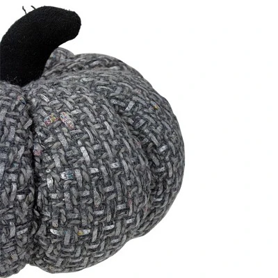 Northlight 7.5" Gray Knitted Fall Harvest Tabletop Pumpkin 3 Northlight 7.5" Gray Knitted Fall Harvest Tabletop Pumpkin - Image 3