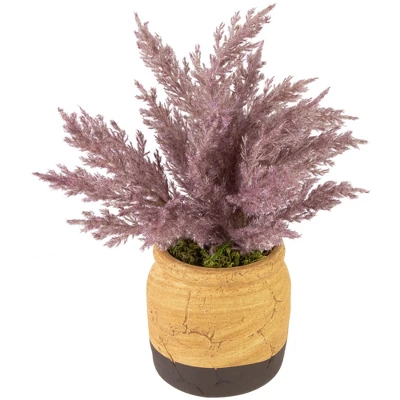 Northlight 12" Artificial Purple Cypress Plant In A Ceramic Pot 2 Northlight 12" Artificial Purple Cypress Plant In A Ceramic Pot - Image 2