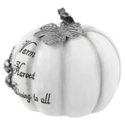 Northlight 8" White And Black "Warm Harvest Blessing" Pumpkin Fall Harvest Decoration 9 Northlight 8" White And Black "Warm Harvest Blessing" Pumpkin Fall Harvest Decoration -Northlight Décor Sales GUEST e8a4f8f3 a3a7 4437 be28 25c7c8cc25bc
