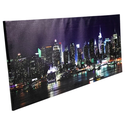 Northlight LED Lighted New York City Skyline Canvas Wall Art 15.75" X 39.25" 1 Northlight LED Lighted New York City Skyline Canvas Wall Art 15.75" X 39.25"