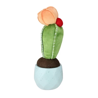 Northlight 9.75" Flowering Cactus Artificial Potted Plant Table Top Decoration - Green/Orange 1 Northlight 9.75" Flowering Cactus Artificial Potted Plant Table Top Decoration - Green/Orange