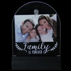 Northlight LED Lighted Family Is Forever Picture Frame With Clip - 4" X 6"