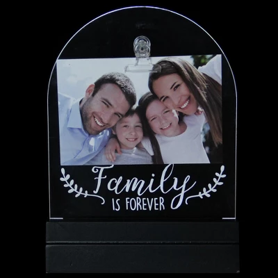 Northlight LED Lighted Family Is Forever Picture Frame With Clip - 4" X 6" 1 Northlight LED Lighted Family Is Forever Picture Frame With Clip - 4" X 6"