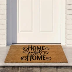 Northlight Natural Coir Rectangular "Home Sweet Home" Doormat 18" X 30"