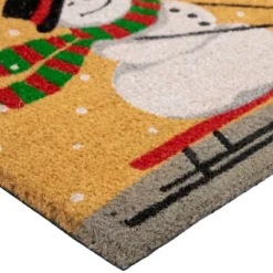 Northlight Brown And White Snowman Let It Snow Rectangular Coir Christmas Doormat 18" X 30" -Northlight Décor Sales GUEST fa510a75 c1ae 43b1 a6ac acd801706c66