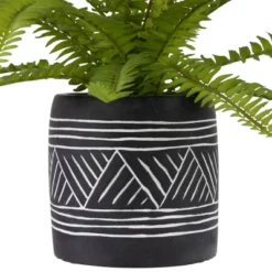Northlight 12" Artificial Boston Fern Plant In Aztec Pattern Ceramic Pot 7 Northlight 12" Artificial Boston Fern Plant In Aztec Pattern Ceramic Pot -Northlight Décor Sales GUEST fe6c5a6c d90b 456c a694 fc33778fd569