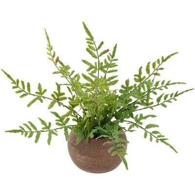 Northlight Real Touch™ Artificial Fern Plant In Orb Pot 11" 3 Northlight Real Touch™ Artificial Fern Plant In Orb Pot 11" - Image 3